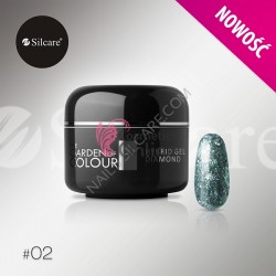 Gel UV Silcare Soak Off cu sclipici Hybrid Gel Diamond 02 5g